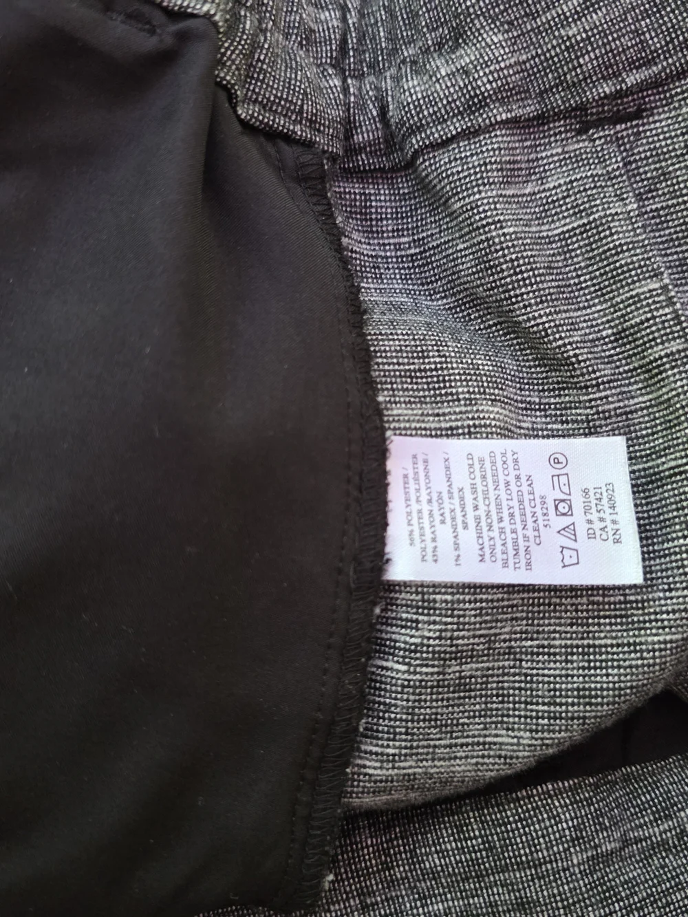 LOFT Charcoal Textured Dress Pants with Tie Waist